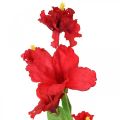 Floristik24 Dirbtinės gėlės hibiscus šakelė raudona deko šakelė hibiscus H107cm