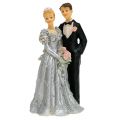 Floristik24 Vestuvių pora sidabrinėms vestuvėms 14cm