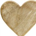 Medinė širdelė širdelė deko medis metalas natural country style 20x6x28cm