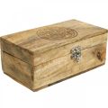Floristik24 Medinė dėžutė su dangteliu papuošalų dėžutė medinė dėžutė 21,5×11×8,5 cm