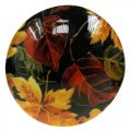 Floristik24 Medinė grybų puošmena spalvingi lapai rudens dekoracija juoda, spalvinga Ø13cm H19cm
