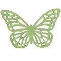 Floristik24 Medinis drugelis žalias / baltas 5cm 36vnt