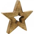 Floristik24 Medinė žvaigždės liepsna medinė dekoracija Kalėdų žvaigždė stovi 15cm