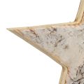 Floristik24 Medinių žvaigždučių apdaila dekoratyvinė kabykla kaimiška apdaila balta mediena Ø20cm