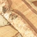 Medinis padėklas su medžio žievės beržo medžio dekoracija 25 × 10 × 2 cm 4 vnt. | Floristik24.lt