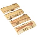 Medinis padėklas su medžio žievės beržo medžio dekoracija 25 × 10 × 2 cm 4 vnt. | Floristik24.lt