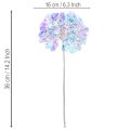 Dirbtinės hortenzijos žydinčios šakelės vaivorykštinėmis spalvomis, 36 cm, 2 vnt. | Floristik24.lt