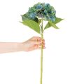 Dirbtinė hortenzija, melsvai žalia, dekoratyvinis vienastiebis, 53 cm | Floristik24.lt