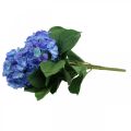 Hortenzijos dirbtinė gėlė Mėlyna šilko gėlių puokštė 42cm