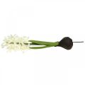 Floristik24 Dirbtinis hiacintas su svogūnėliu dirbtine gėle balta įklijuoti 29cm