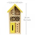 Floristik24 Vabzdžių viešbutis geltonos medienos vabzdžių namelis sodo lizdas H26cm