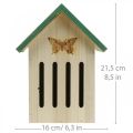 Floristik24 Vabzdžių viešbučio mediena, vabzdžių namelis, lizdą padedantis drugelis H21,5 cm
