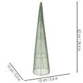 Metaliniai gėlių kūgiai, žali, gėlių kompozicijoms, 62 cm, 2 vnt. | Floristik24.lt