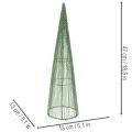 Metaliniai gėlių kūgiai, žali, gėlių kompozicijoms, 62 cm, 2 vnt. | Floristik24.lt