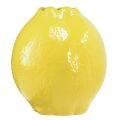 Floristik24 Keraminė vaza geltonos citrinos dekoracija Viduržemio jūros Ø12cm H14,5cm