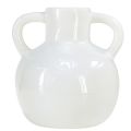 Floristik24 Keraminė vaza balta vaza su 2 rankenomis keraminė Ø7cm H11,5cm