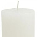 Floristik24 Stulpinės žvakės Kaimiškos spalvos žvakės baltos 70/140mm 4vnt