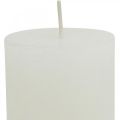 Floristik24 Stulpinės žvakės Kaimiškos spalvos žvakės baltos 60/110mm 4vnt