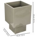 Žalias kubo formos vazonas, 22 cm, su pakeltu stovu | Floristik24.lt