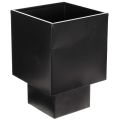 Floristik24 Juodas kubo formos vazonas su pagrindu, modernus, 22 cm