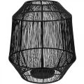 Floristik24 Žvakidė Black Deco Lantern Wire Basket Ø24cm H28cm