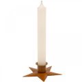 Floristik24 Žvakidės žvakės Advento žvaigždė rudos Ø9,5cm 4vnt