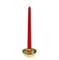 Floristik24 Žvakių laikiklis kūginėms žvakėms auksinė Ø8cm H5cm
