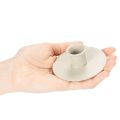 Metalinė žvakidė matinės smėlio spalvos, maža žvakidė kūginėms žvakėms, 8 cm, 3 vnt. | Floristik24.lt