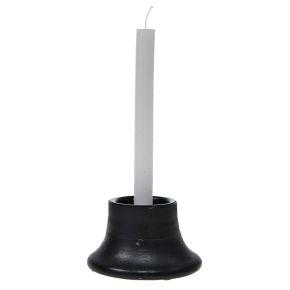 Floristik24 Žvakidė juoda keraminė žvakidė Ø12,5cm H7cm