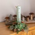 Floristik24 Žvakidė, stalo puošmena Kalėdinė, žvakidė žvaigždė H7cm Ø20cm/6.5cm