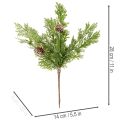 Dirbtinė pušies šaka su kankorėžiais, apsnigta, 28 cm, 6 vnt. | Floristik24.lt