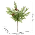 Dirbtinė pušies šaka su kankorėžiais, 28 cm, 6 vnt. | Floristik24.lt