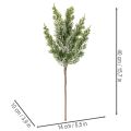 Dirbtiniu sniegu padengta pušies šaka gėlių kompozicijoms ir Advento dekoracijoms, 40 cm, 3 vnt. | Floristik24.lt