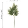 Dirbtinė pušies šaka žiemos dekoracijoms, 40 cm, 4 vnt. | Floristik24.lt