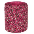 Dekoratyvinė juostelė, leopardo rašto, rožinė, garbanota, dovanų pakavimui ir rankdarbiams, 10 mm, 100 m | Floristik24.lt
