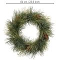 Dirbtinis pušies šakų vainikas su kankorėžiais 60 cm | Floristik24.lt