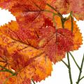 Floristik24 Dirbtiniai vynmedžių lapai Raudona oranžinė žalia Dirbtiniai augalai 63cm 3vnt