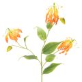 Floristik24 Dirbtinės oranžinės gėlės „Gloriosa“ su ilgais stiebais vazoms, 80 cm, 3 vnt.
