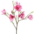 Floristik24 Dirbtinė gėlė magnolijos šakelė, magnolijos rožinė rožinė 92cm