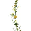 Floristik24 Dirbtinių gėlių dekoratyvinė kabykla pavasario vasara geltona balta 150cm