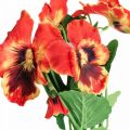 Floristik24 Dirbtinės gėlės, šilkinės gėlės, našlaitės oranžinės 29cm