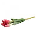 Floristik24 Dirbtinė tulpė raudona, pavasario gėlė 48cm ryšulėlis po 5 vnt