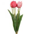 Floristik24 Dirbtinė tulpė raudona, pavasario gėlė 48cm ryšulėlis po 5 vnt