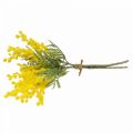 Floristik24 Dirbtinis augalas, sidabrinė akacija, deko mimoza geltona, 39cm 3vnt