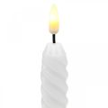 Floristik24 LED žvakės baltas laikmatis tikras vaškas baterijai 25cm 2vnt