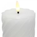 Floristik24 LED žvakė su laikmačiu balta šiltai balta tikro vaško Ø7,5cm H15cm