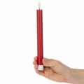 LED kūginė žvakė, raudona su šiltai balta šviesa, 24 cm, 2 vnt. | Floristik24.lt