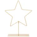 Floristik24 Žvaigždė su 50 LED, metalinė stalo dekoracija, maitinama baterijomis, skirta naudoti viduje, 33 cm