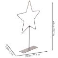 LED žvaigždė su baterijų skyriumi ant stovo palangei ir stalui 46 cm | Floristik24.lt