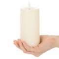 LED žvakė iš tikro vaško, balta, su laikmačio funkcija, šiltai balta, 15 cm | Floristik24.lt